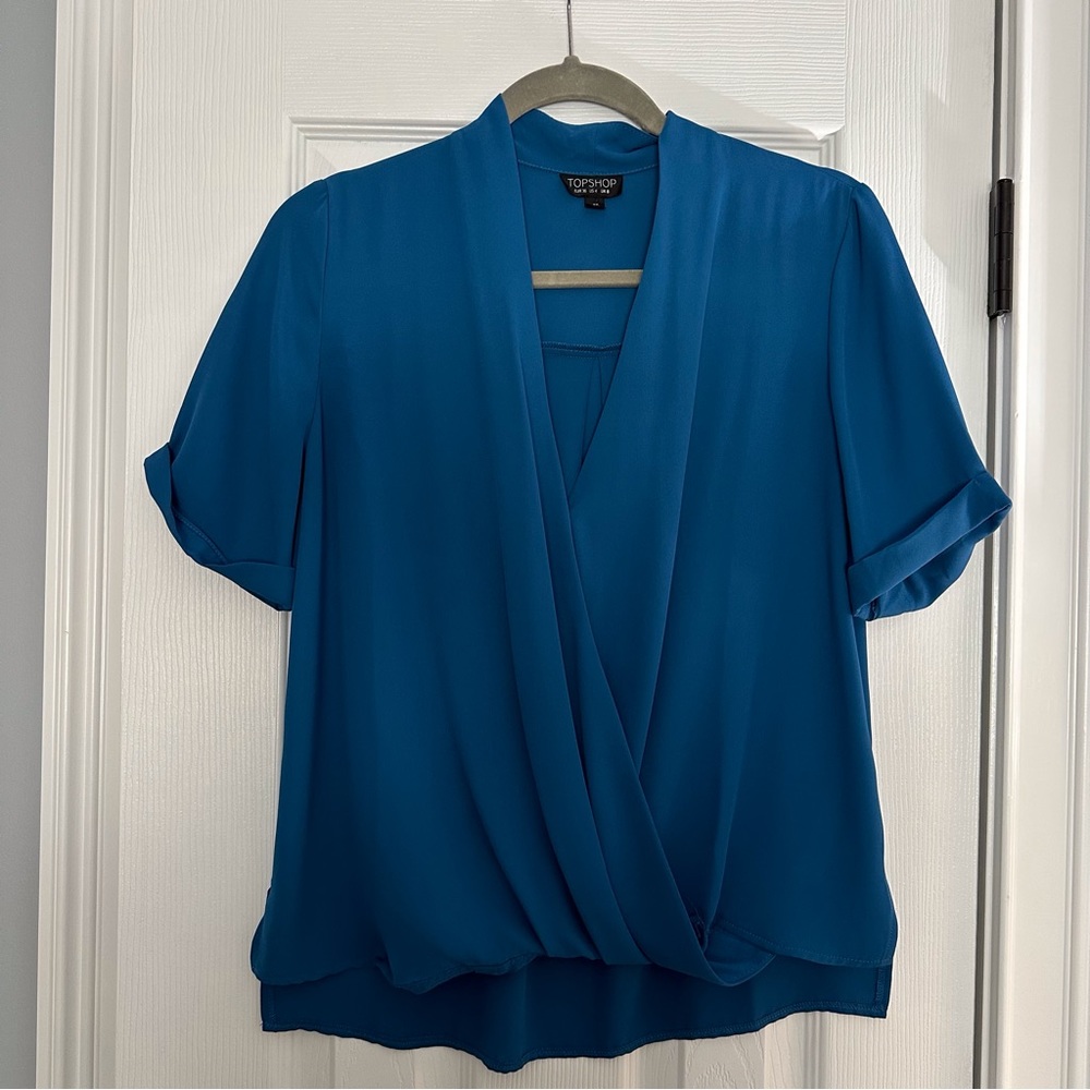 Topshop drape blouse